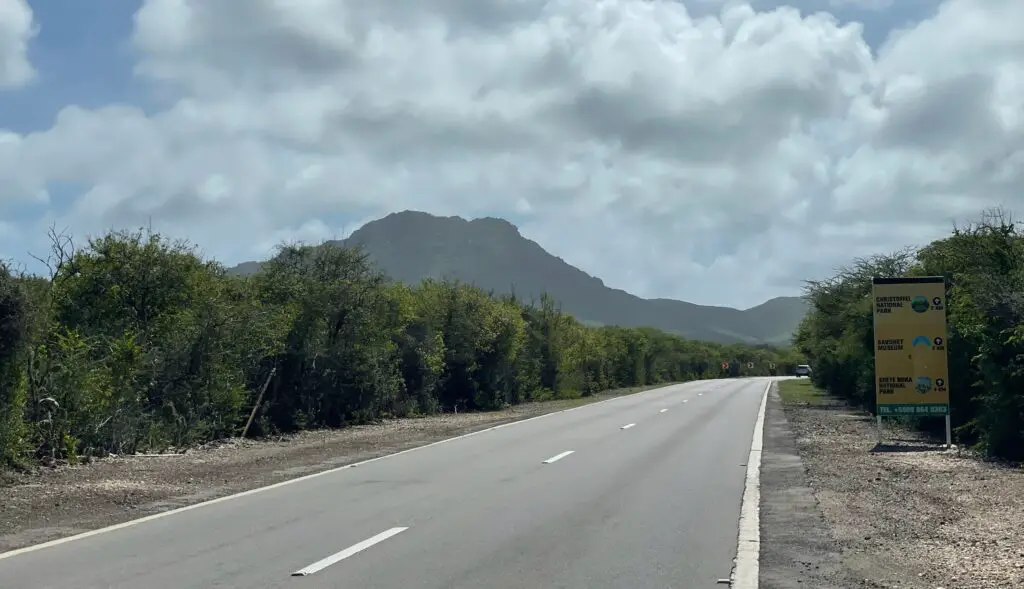 Christoffel mountain on the Weg naar Westpunt near Christoffelpark in Bandabou Willemstad Curaçao