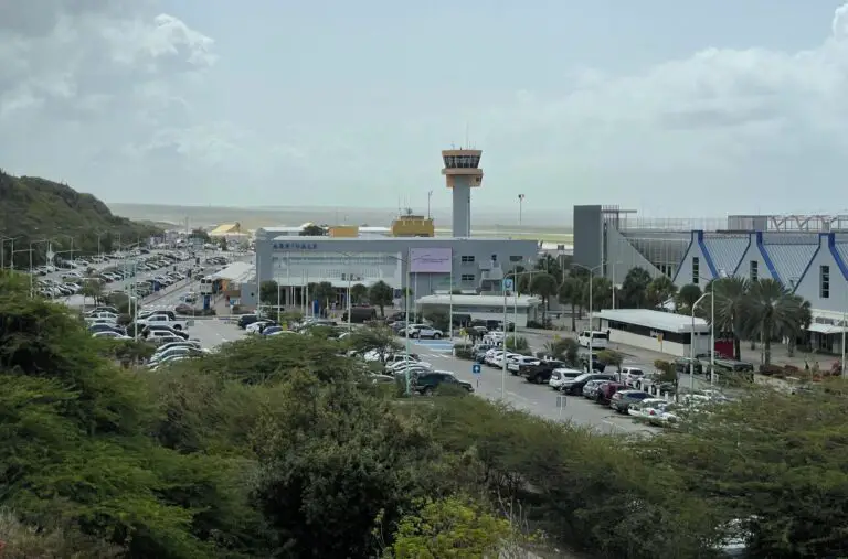 View of the Hato airport, Willemstad Curacao. Airport Island of Curaçao - exploringcuracao.com