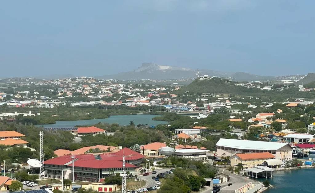 View from Fort Nassau panorama terrace Curaçao Willemstad