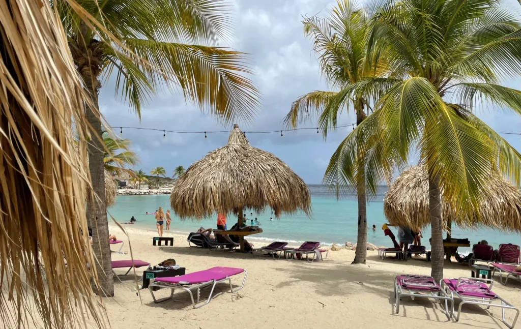 Curaçao beach close to the cruise port Blue Bay