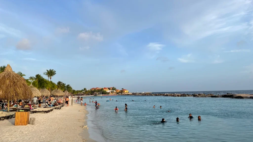 Curaçao is located in the southern Caribbean sea between Aruba and Bonaire and above Venezuela